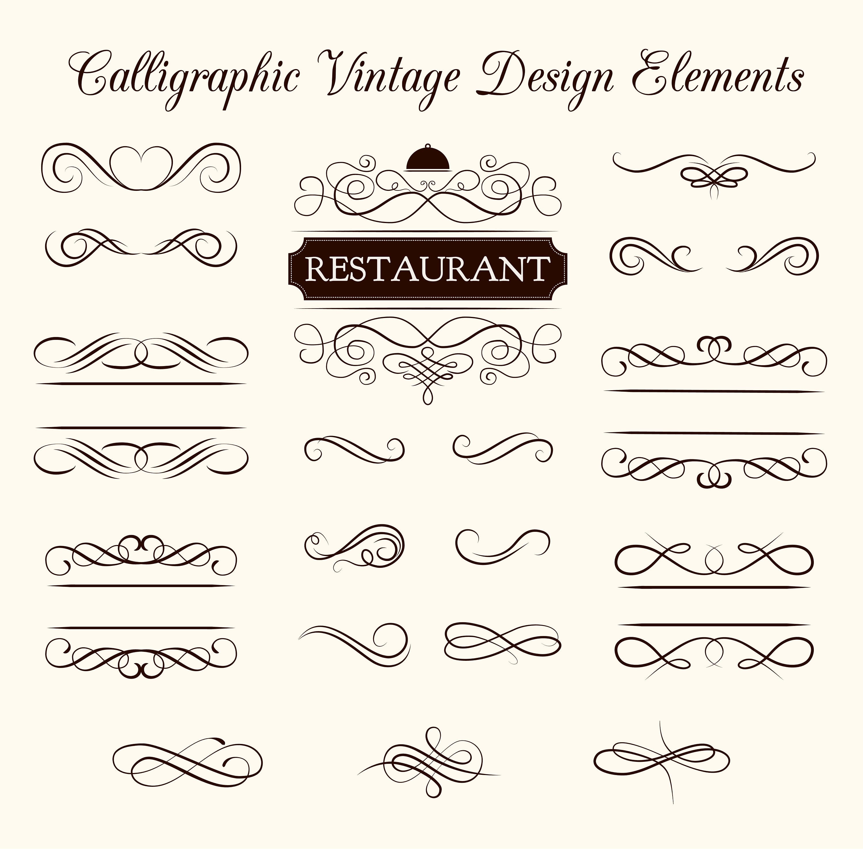 Download Ornate Frames Svg Scroll Element Svg Restaurant Decorative Calligraphic Design Vector Illustration Digital File Vintage