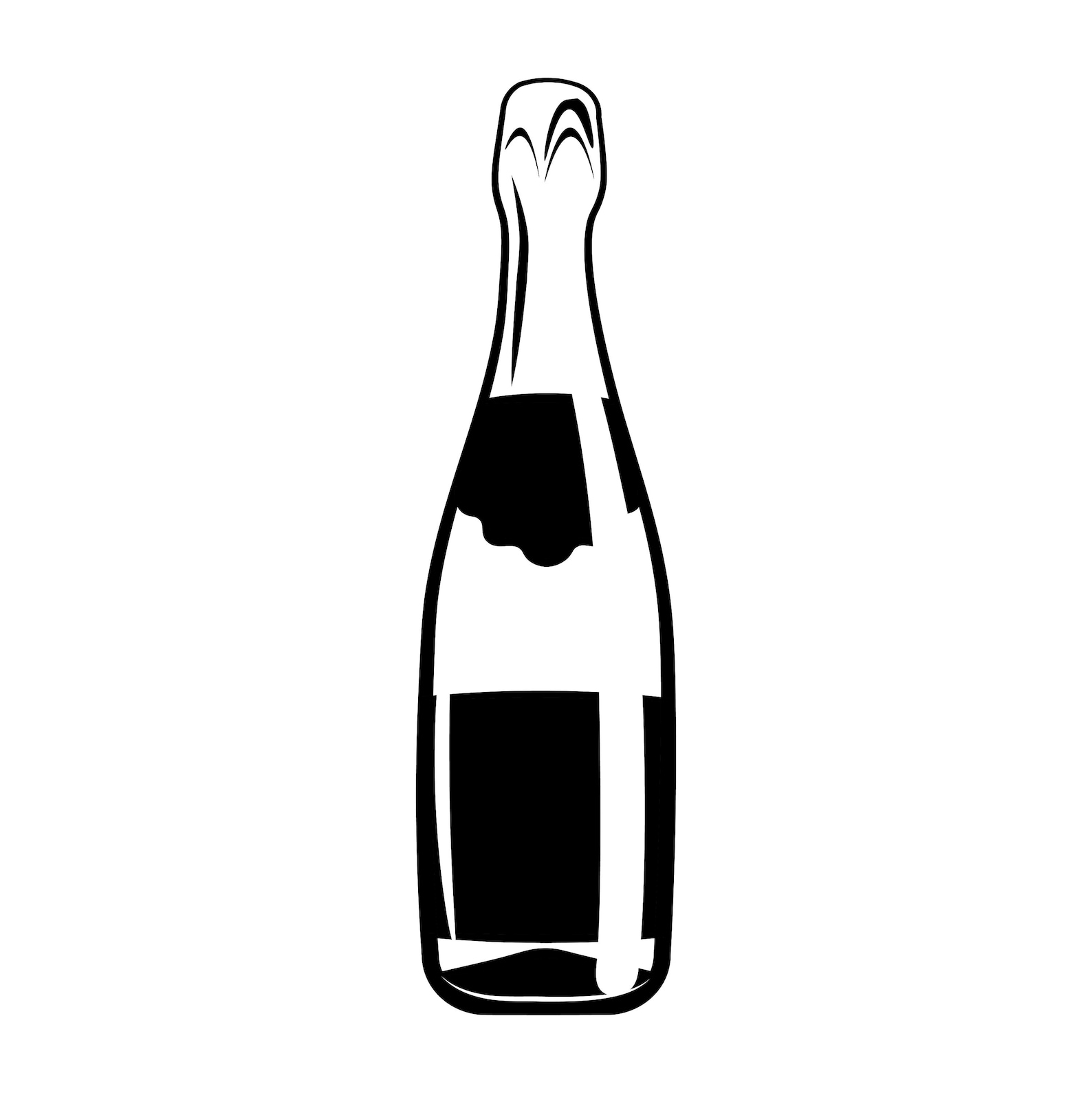 Champagne bottle icon SVG Alcohol logo Vector file Etsy
