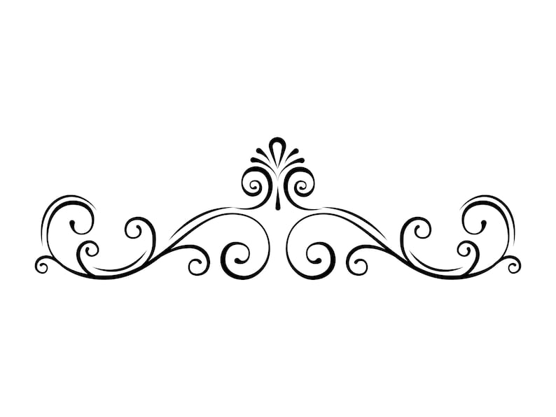 Page border SVG Swirl Decorative filigree divider Scroll ...