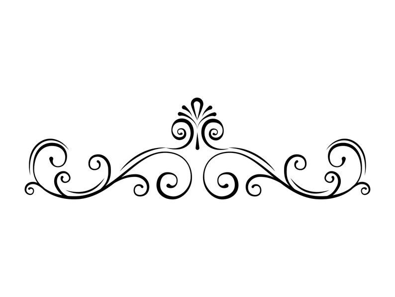 Page border SVG Swirl Decorative filigree divider Scroll ...