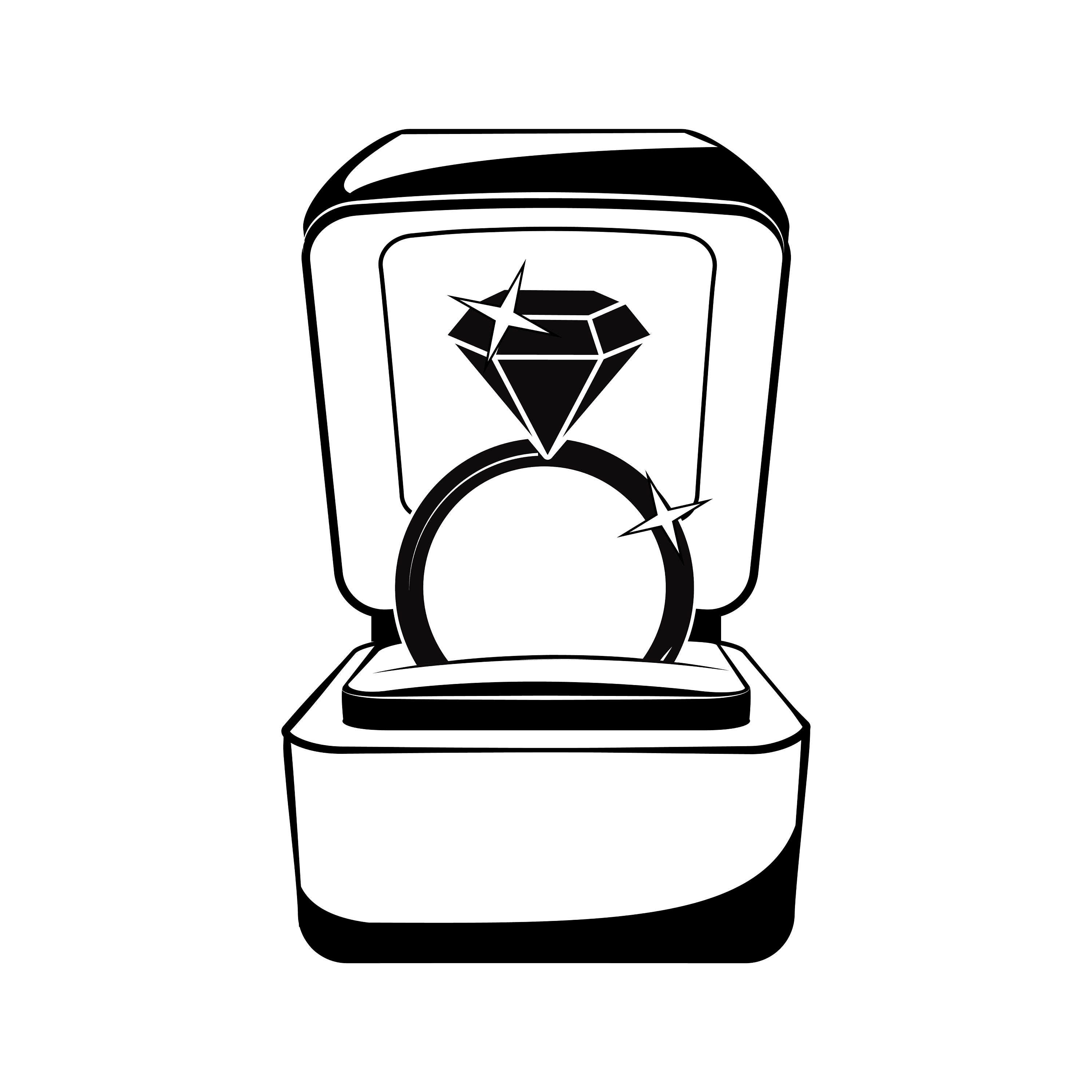 Wedding rings SVG Engagement ring in box Vector Etsy