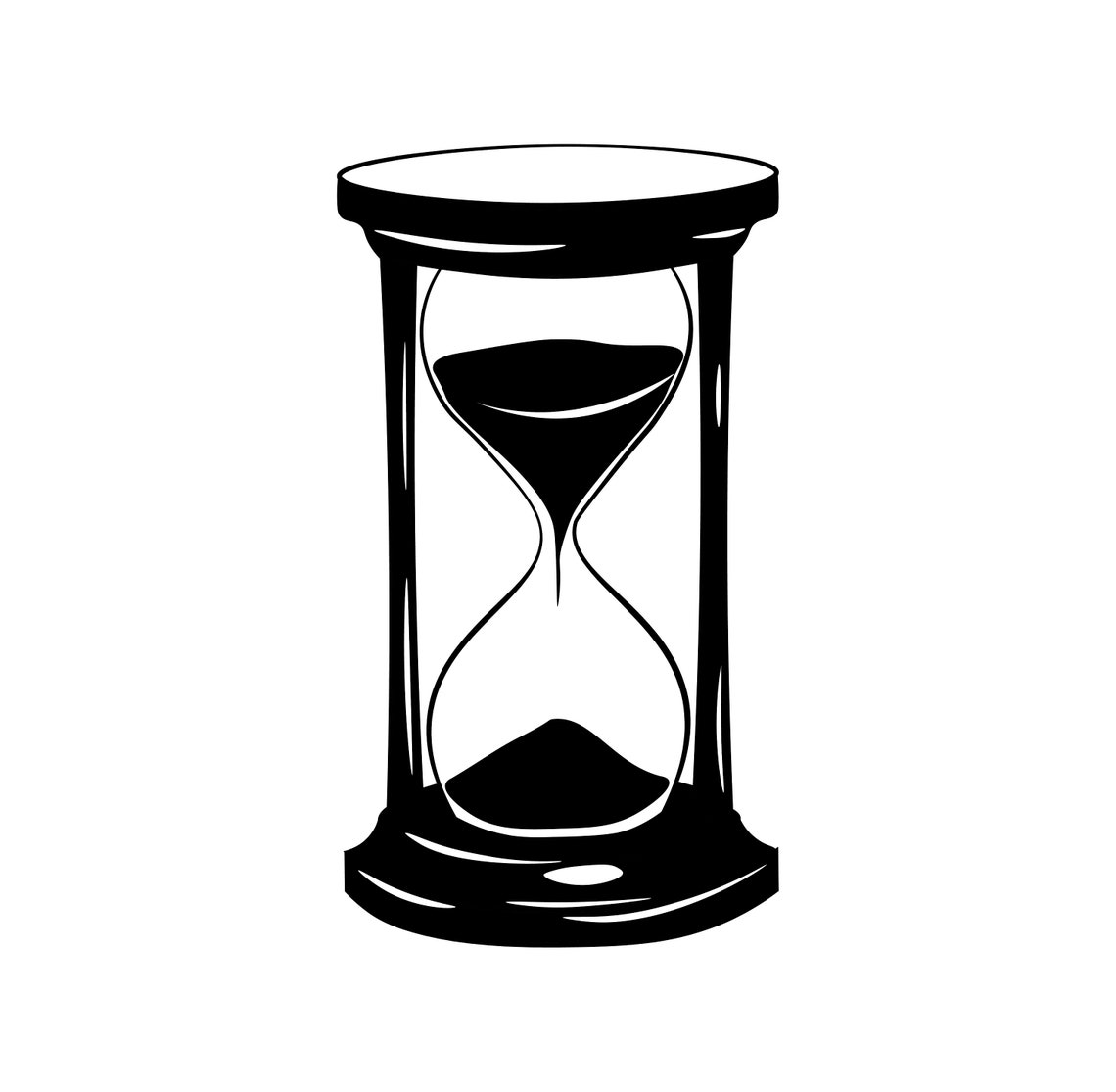 Hourglass icon SVG Sand clock Sandglass Time Minutes Etsy