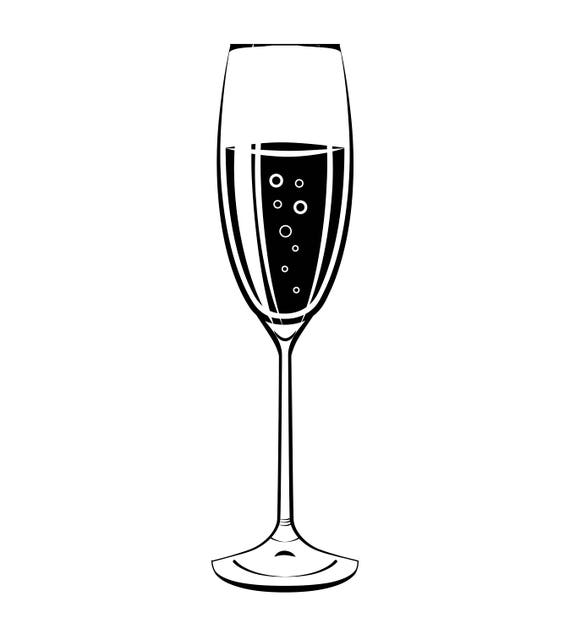 Download Champagne Glass Svg Alcohol Drink Label Vintage Vector Etsy