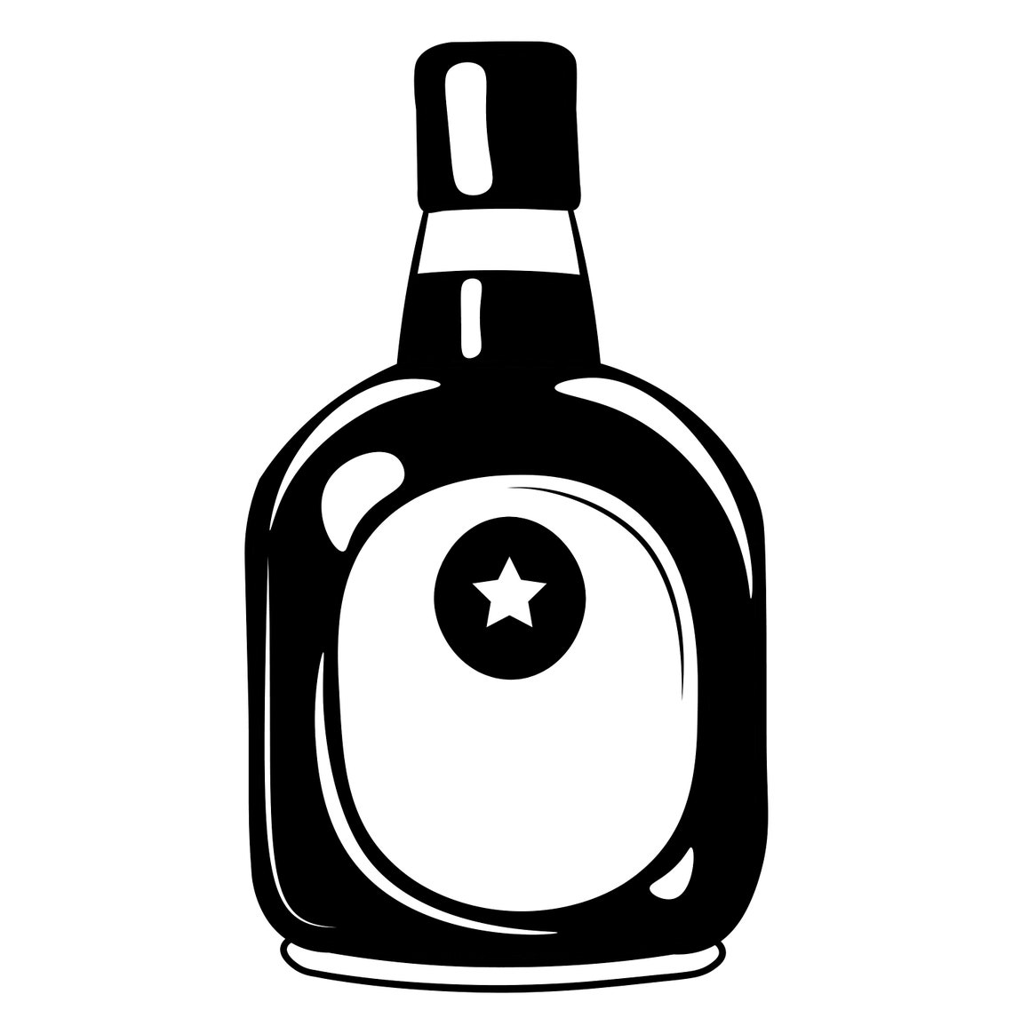 Alcohol bottle icon SVG Rum Brandy Cognac Whiskey Etsy