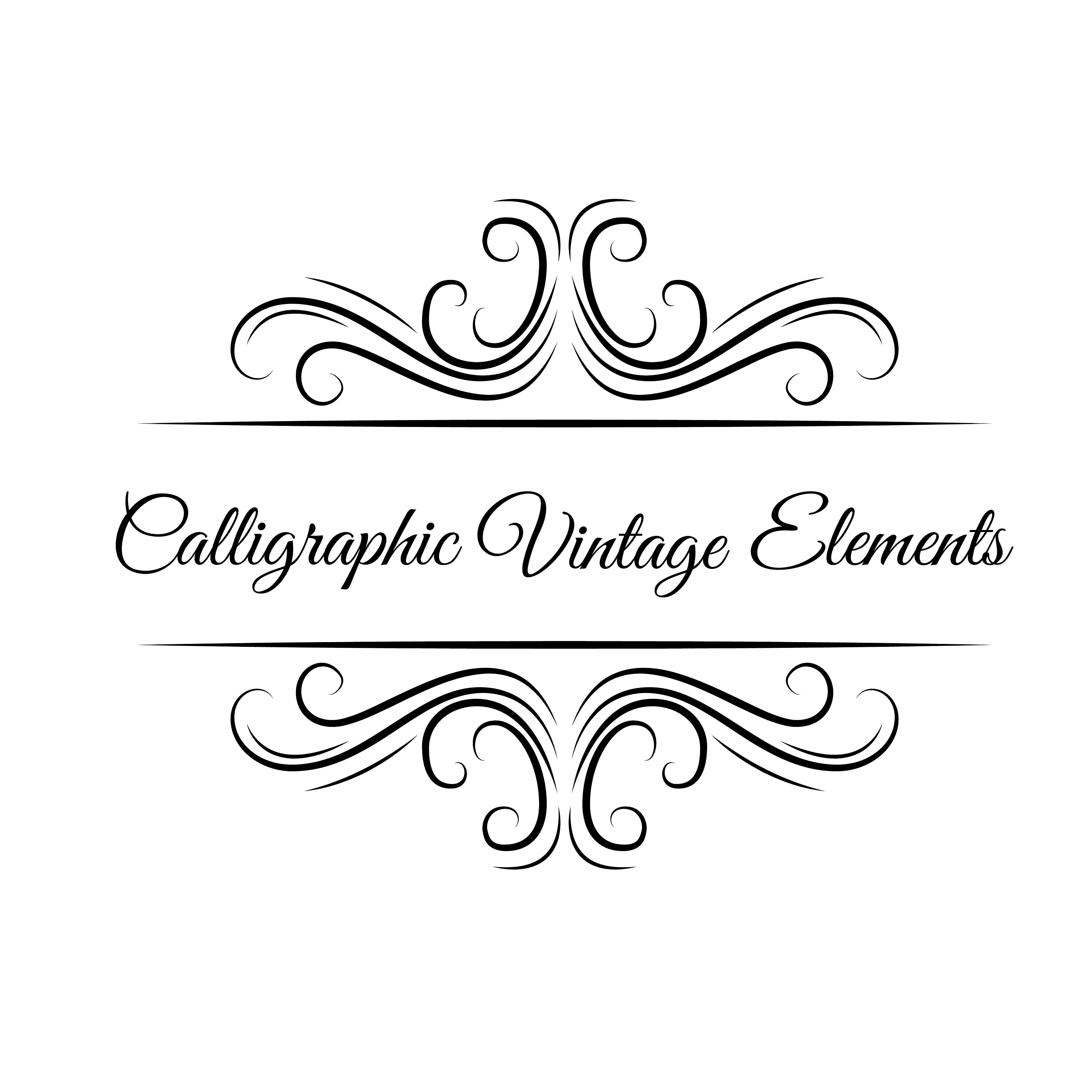 Download Calligraphic Swirly Elements Svg Scroll Filigree Dividers Etsy