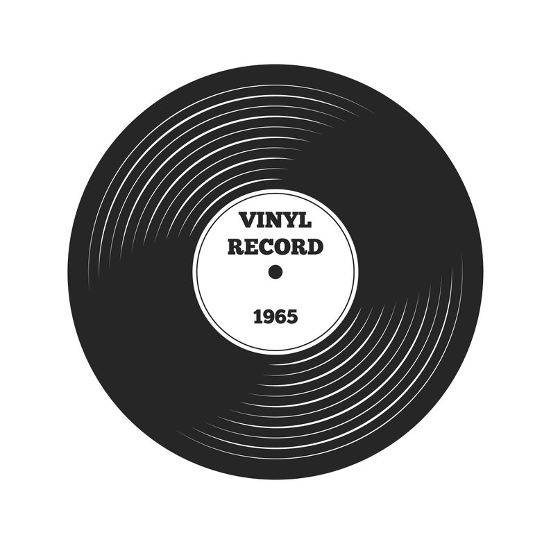 Download Vinyl record icon SVG Disc Music badge Vintage vinyl | Etsy