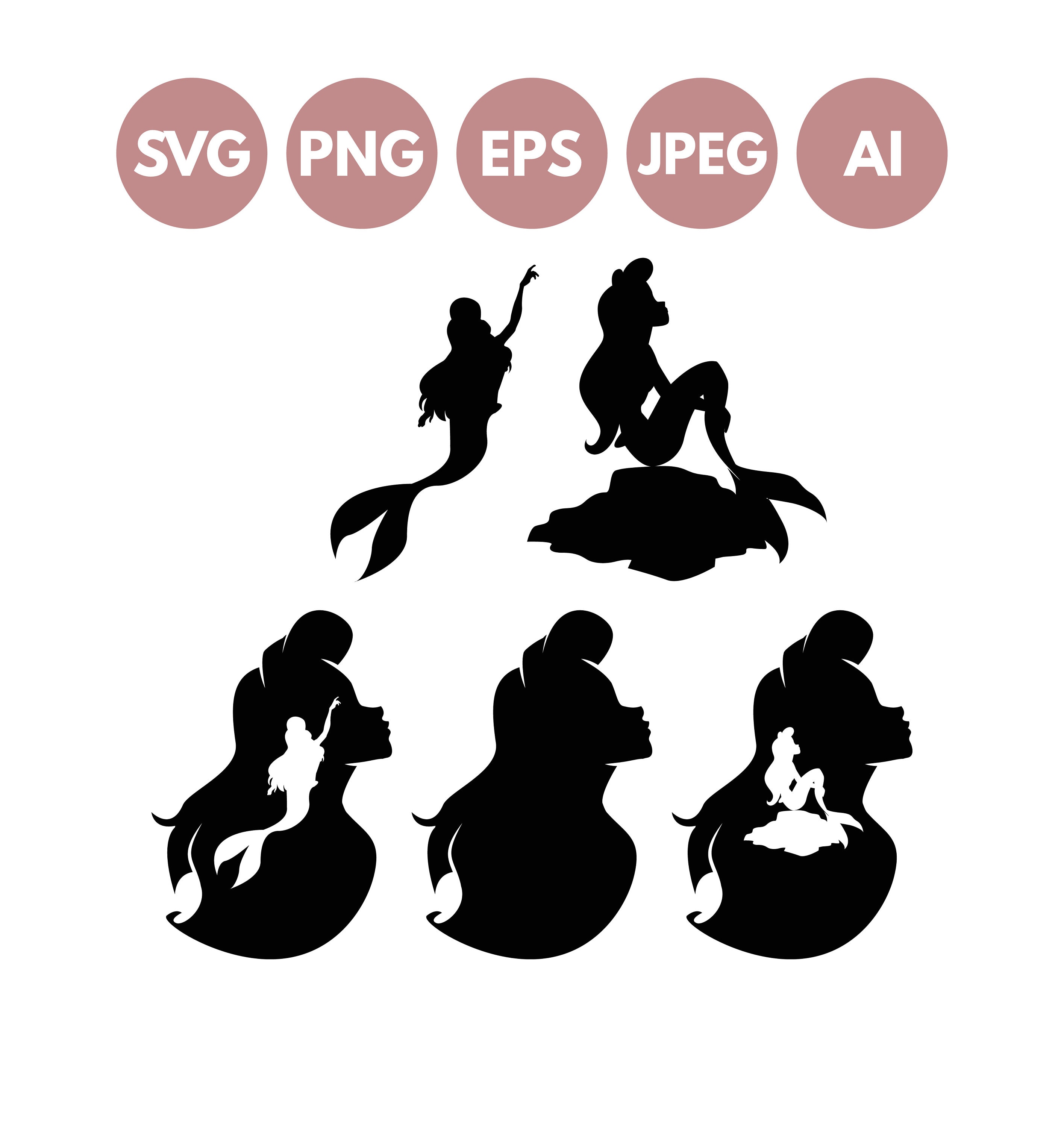 Free Free 316 Ariel Disney Princess Svg SVG PNG EPS DXF File