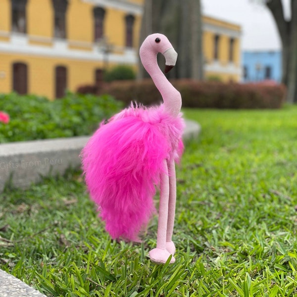 Fluffy Flamingo Plush - A Tropical Treasure for All Ages