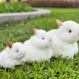 Handmade Alpaca Fur Bunny Plush - Adorable Softness for Easter Every ...