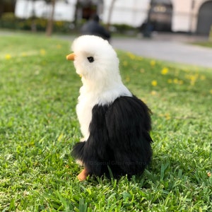 Stuffed Alpaca Fur Eagle Plush - Soaring Softness for Brave Hearts