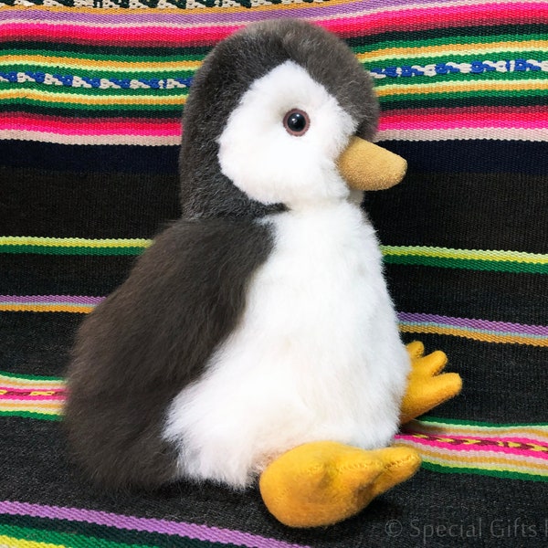 Handmade Baby Alpaca Penguin - Alpaca Fur Penguin Plush - Antarctic Cuteness