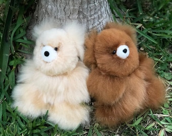 Câlins classiques faits main : peluche en fourrure d'alpaga - Votre compagnon idéal au quotidien