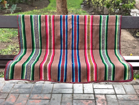 Artisan Crafted: Unique Handwoven Textile Blanket - One of a Kind