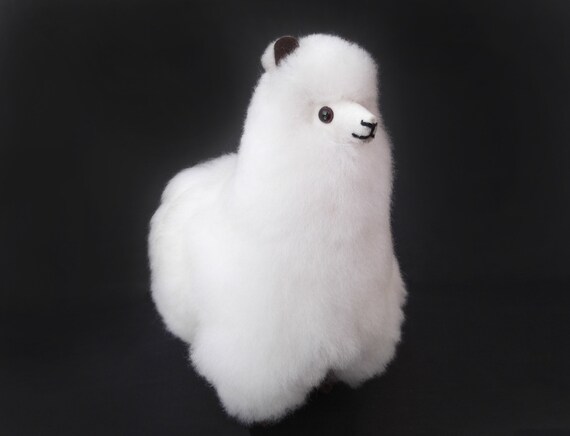 stuffed animal made out of alpaca fur