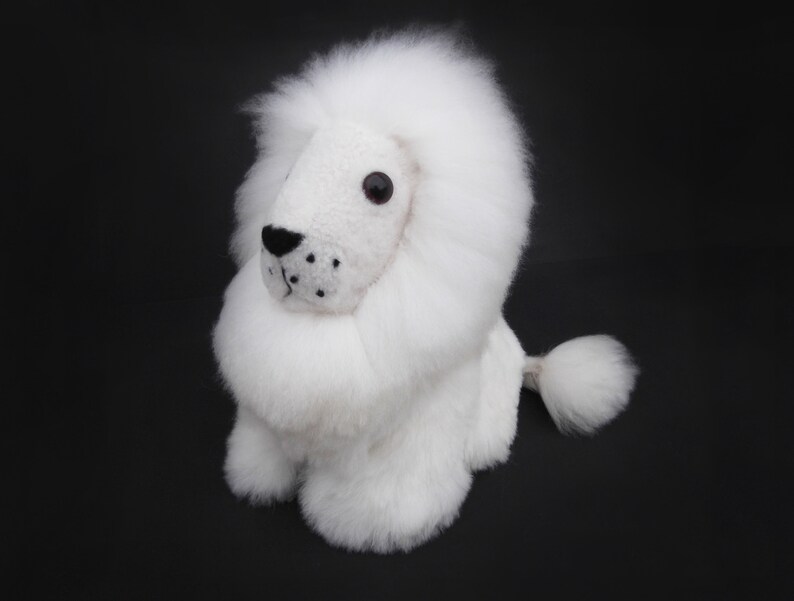 white lion stuffed animal