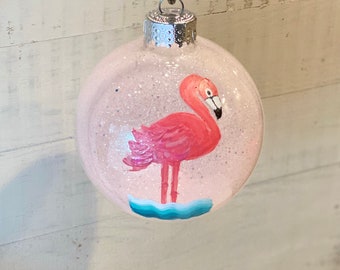 Flamingo Ornament With Starfish A0453 45 