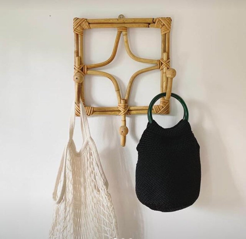 Rattan hooks wall hooks wicker purse hooks scarf hooks Etsy
