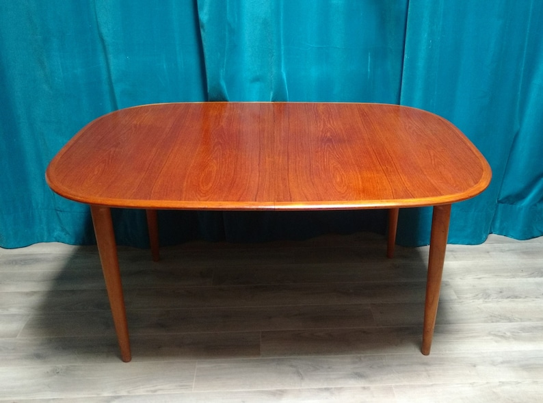 Teak Dining Table No Free Shipping Etsy