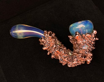 Opal Electroformed Sherlock Glass Tobacco Pipe Parrots Cove Collab