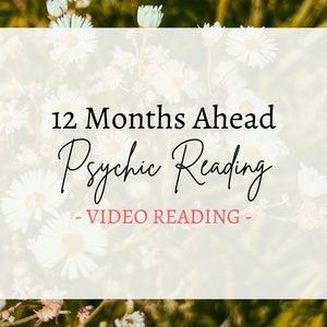 Lectura psíquica con 12 meses de antelación (VIDEO de 30 minutos) / Lectura de todo el año / Lectura de tarot profesional, predicciones psíquicas