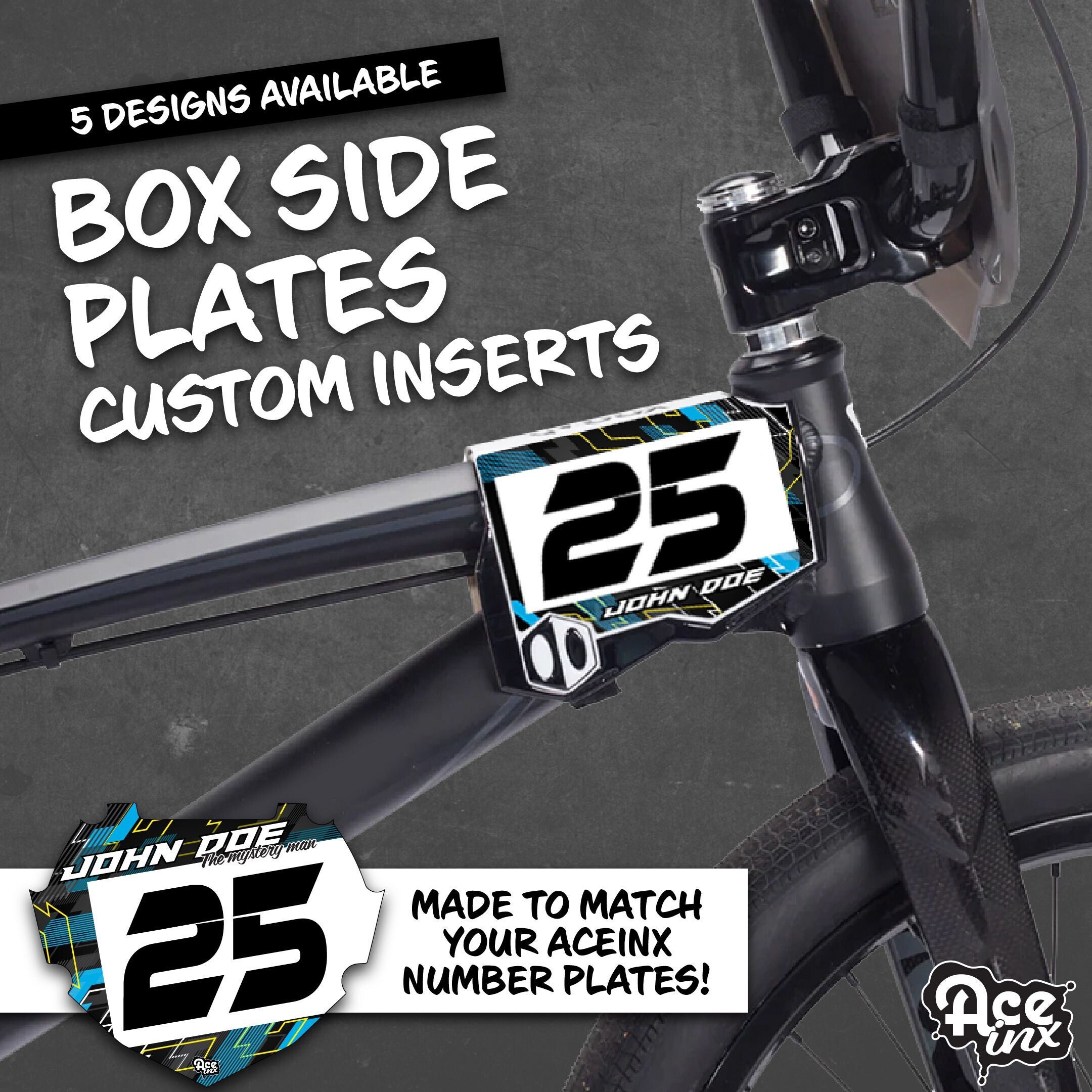 Insight BMX Race Frame Side Plate – Number Plate For BMX Bikes
