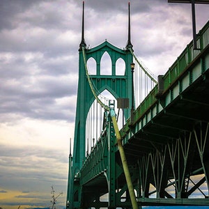 St. Johns Bridge. Portland Oregon, Canvas, Print, Artwork, Photograph,