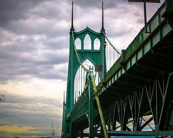 St. Johns Bridge. Portland Oregon, Canvas, Print, Artwork, Photograph,