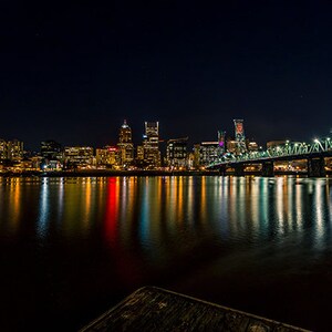 Good Night Portland Oregon, Long Exposure, Night, Canvas, Print, Artwork, Photograph, Night Photogaphy