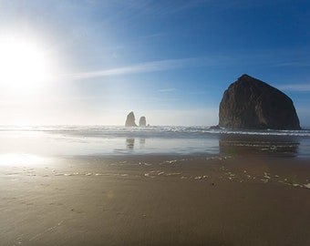 Haystack Rock Cannon Beach Oregon, Canvas, Print, Artwork, Photograph, Landscape Photography, Beach, Ocean