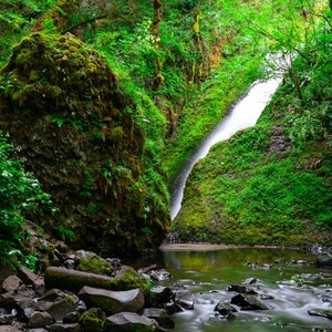 Bridal Veil Falls, Bridal Veil, Oregon, Canvas, Print, Artwork, Photograph, Landscape Photography, Waterfall