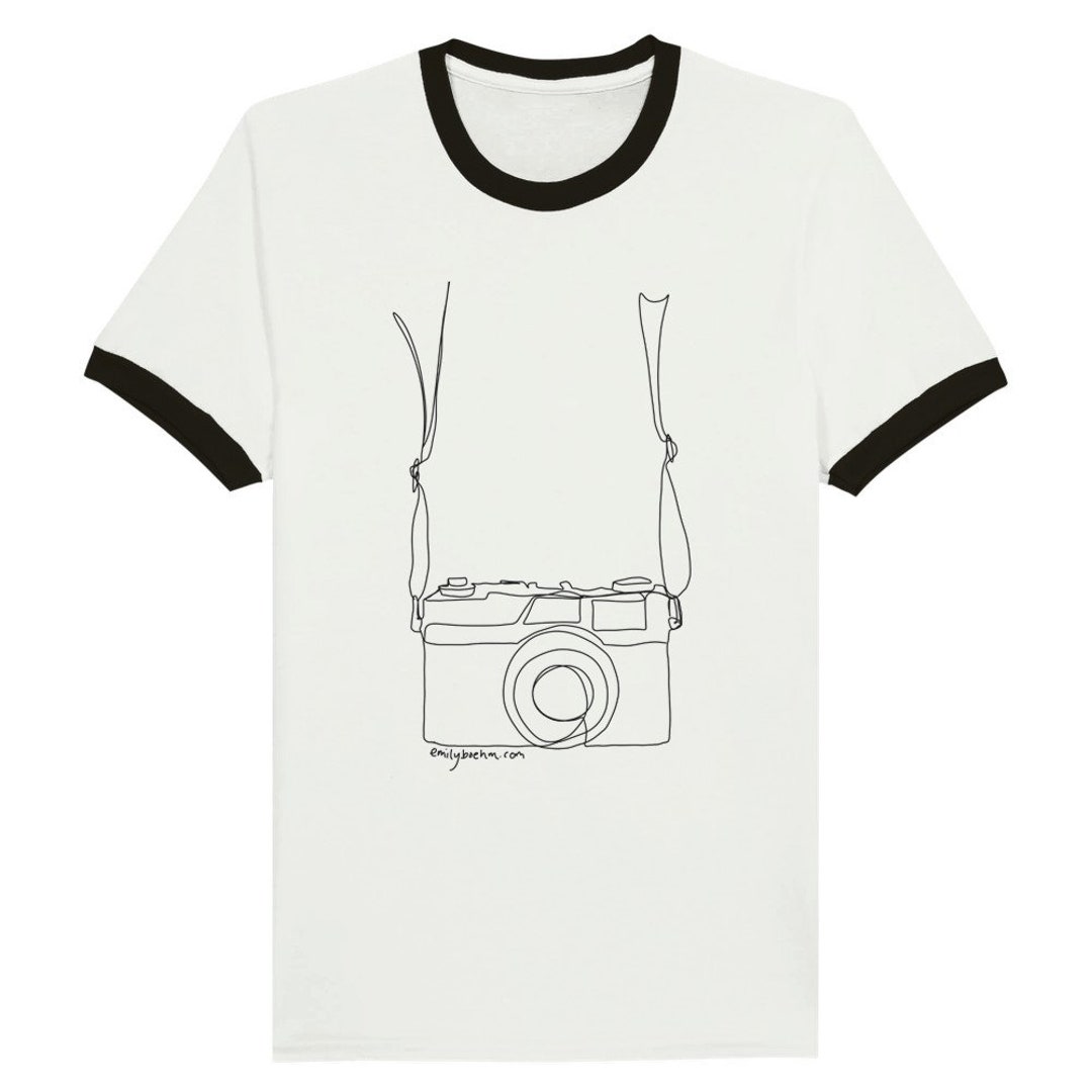 Vintage Photography Line Drawing Minimalist Design Hand Drawn Unisex ...