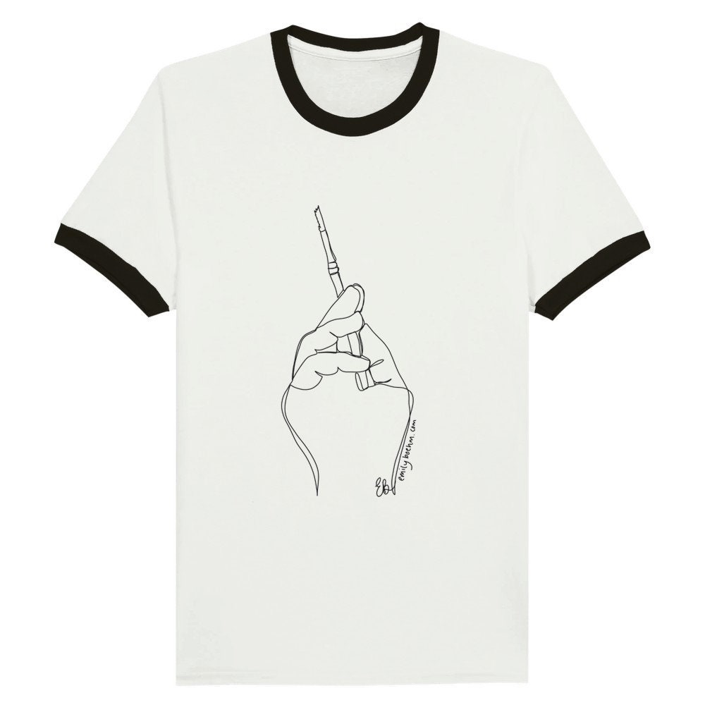 Artist Paint Brush Line Drawing Minimalist Design Hand Drawn Unisex ...