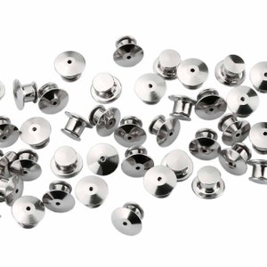 Pull Locking Pin Backs, Enamel Pin Backing – 2 or 10 Pack