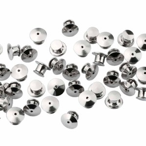 Locking Pin Backs, Metal Pin Locks, Pin Back Clasps, Back Metal Pins,  Replacement Pin Backs for DIY Craft, Clothing, Brooch, Badges 