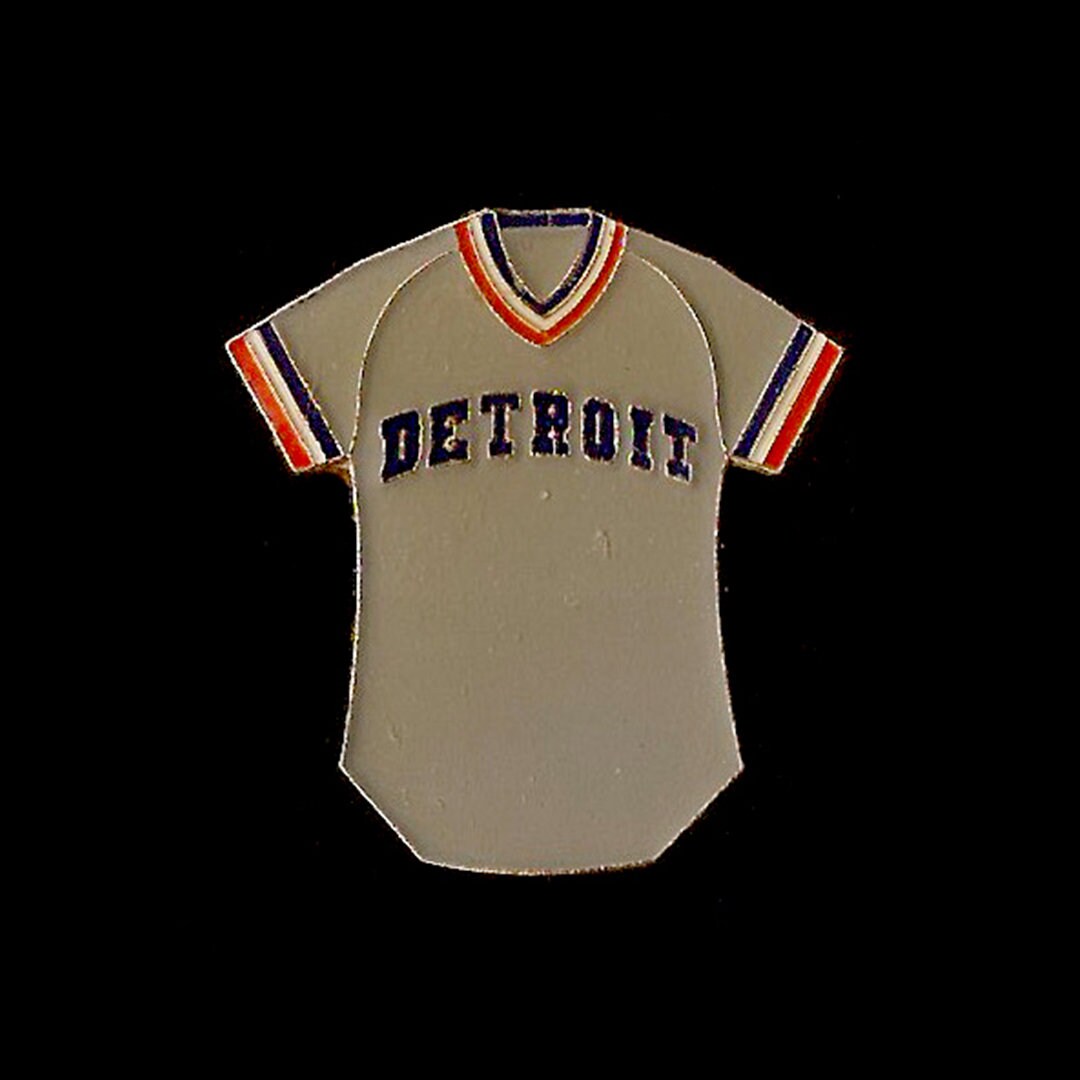 Descente Detroit Tigers Baseball Jersey Black and White 