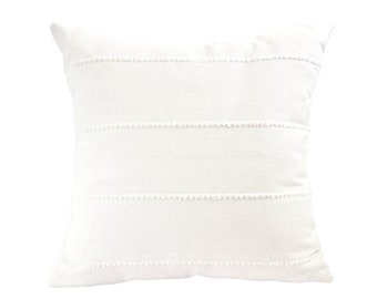 Tijara in White Pillow Cover | White Pillow Cover