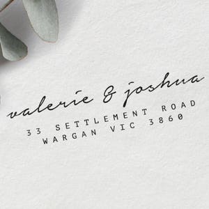 personalised stamp with calligraphy custom wedding stamp return address stamp