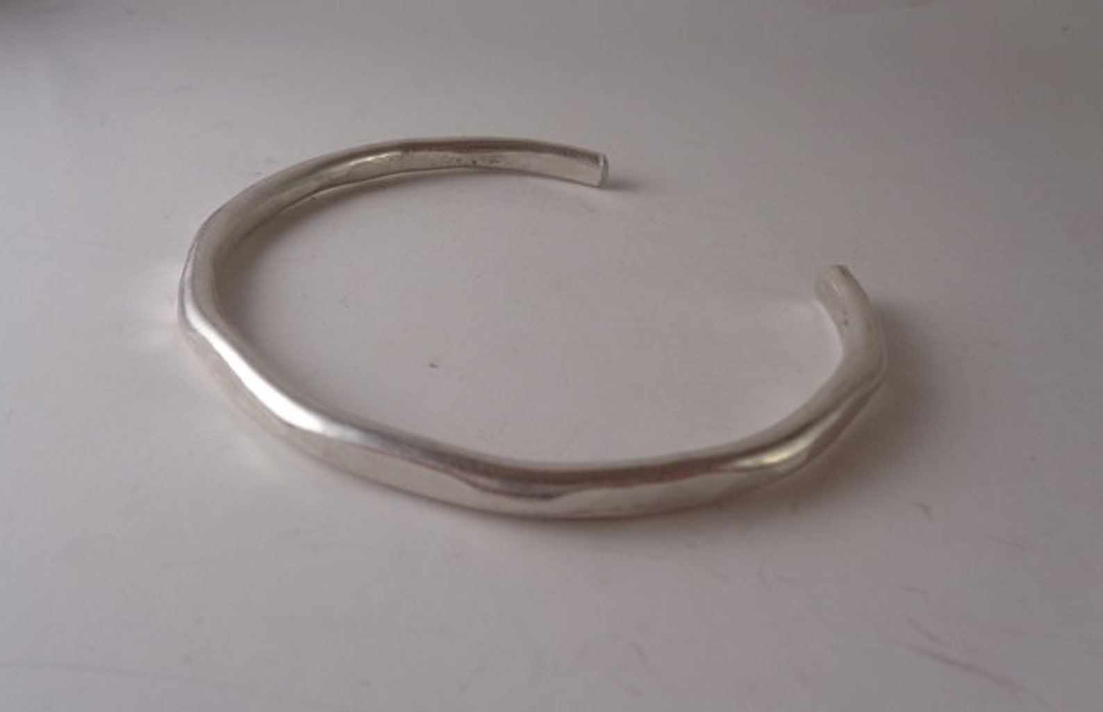Solid Sterling Silver Cuff Bracelet With or Without Black - Etsy