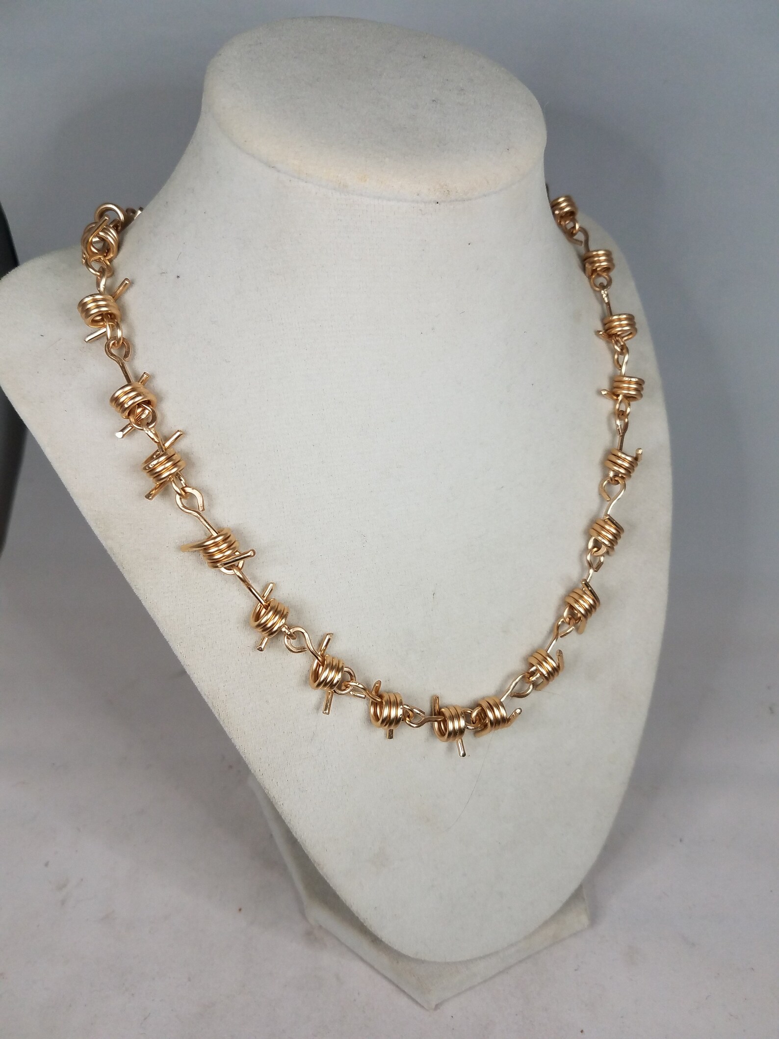 GoldFilled BarbedWire Necklace Etsy