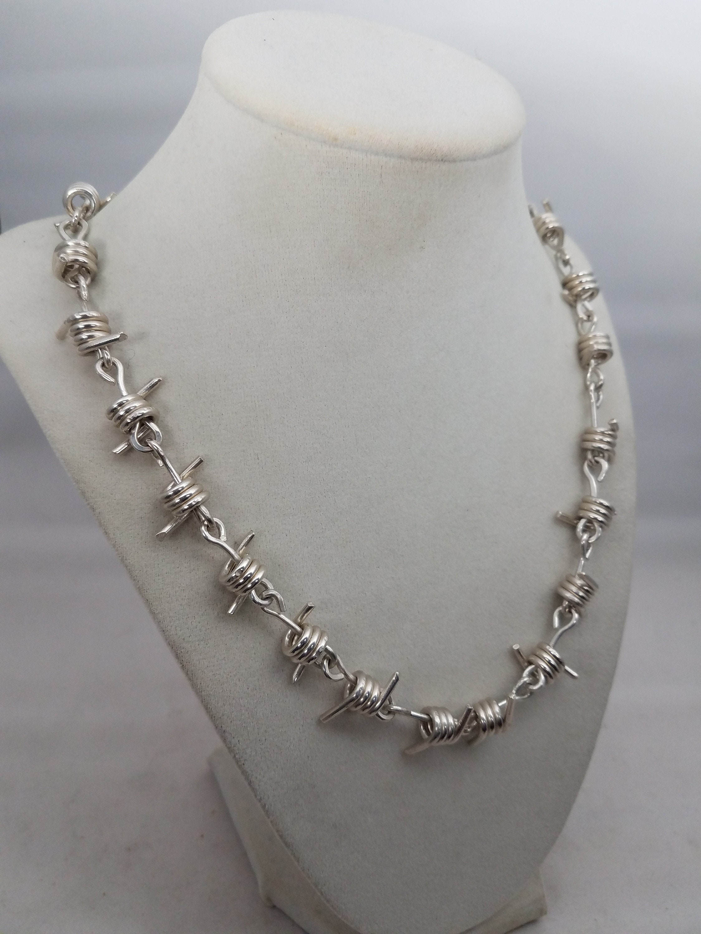 Hannah Jewett Strawberry Barbed Wire Necklace - Sterling Silver | Garmentory