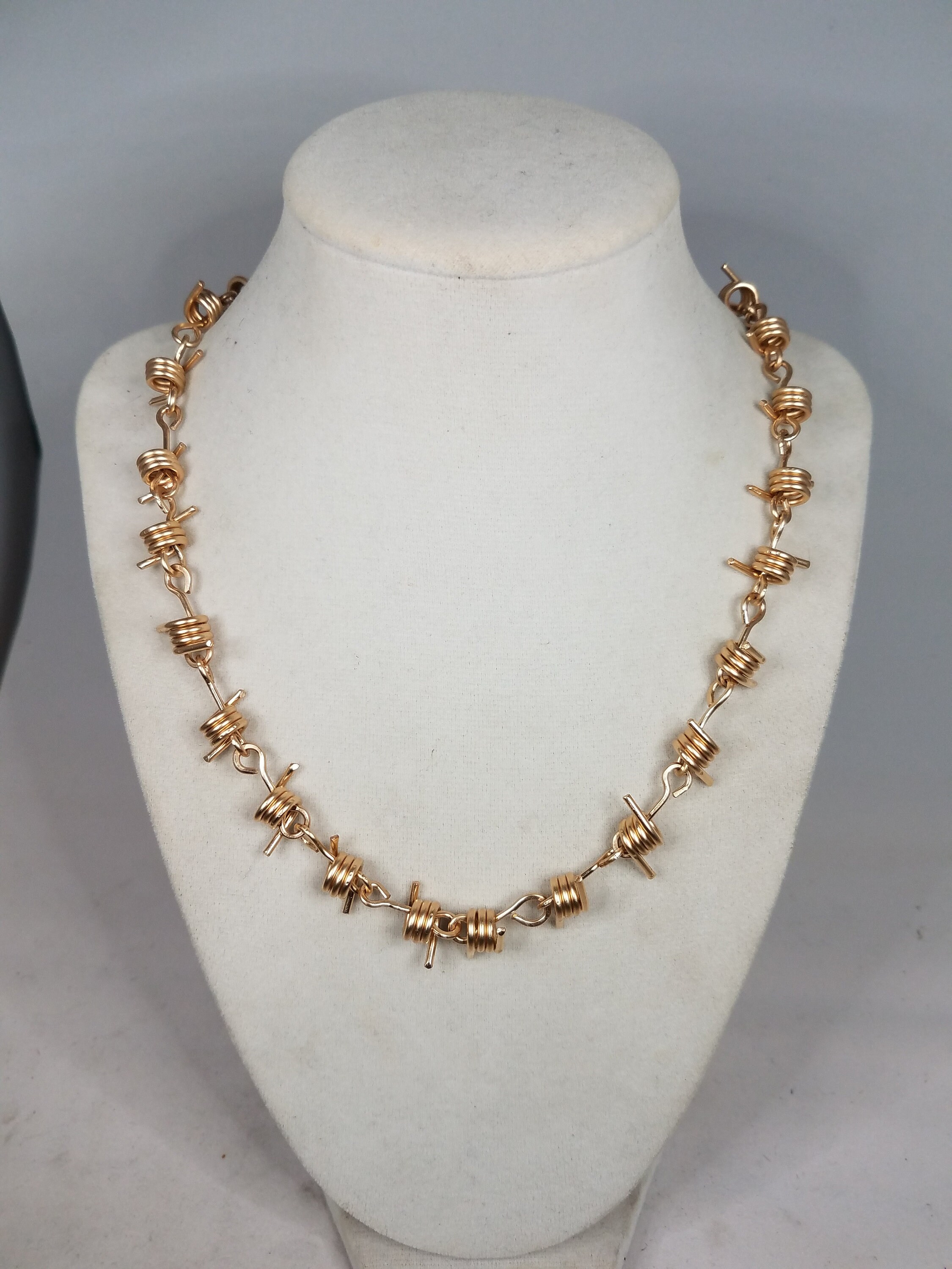 Gold Filled Barbed Wire Necklace