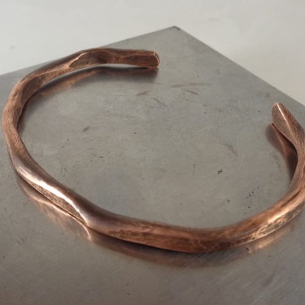 Copper Cuff Bracelet with or without Black Patina