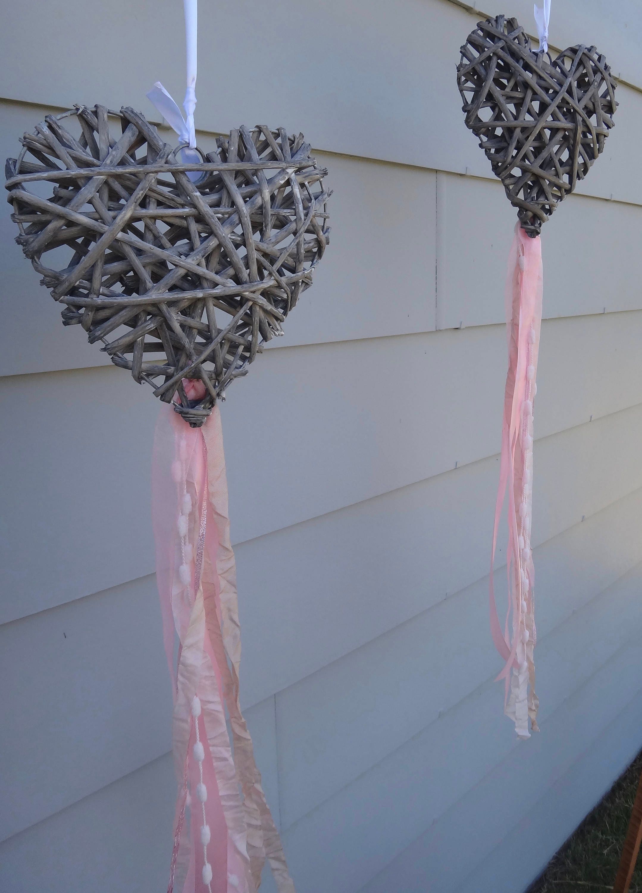 The Amelie Hanging Wicker Hearts Wedding Decor Party Etsy