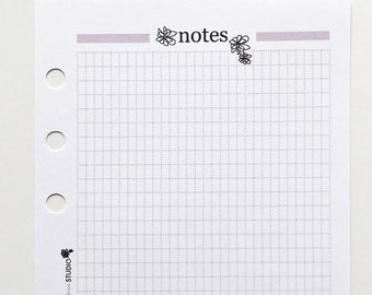 Printed Notes Planner Inserts Personal size