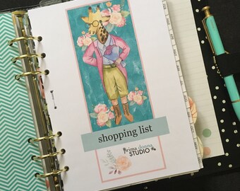 Shopping Lists Planner Inserts A5 Size / Digital PDF File