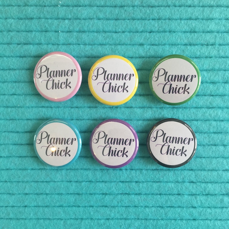 1 25 Inch Button Pin Planner Chick Button Pin Planner Etsy