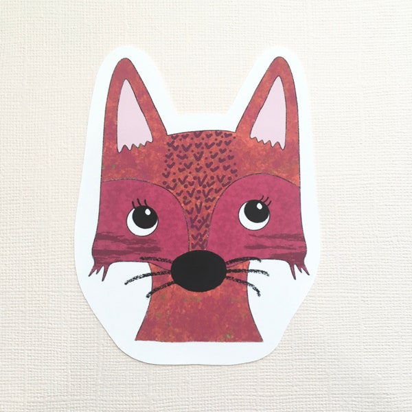 Fox Sticker / Fox Die Cut Sticker / Computer Stickers / Laptop Stickers / Woodland Animal / Planner Decorating / Journaling / Crafting