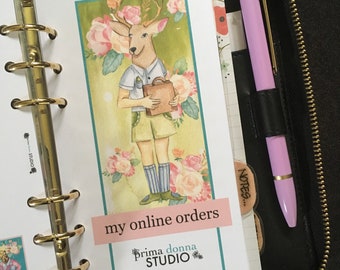 Online Purchase Tracker Planner Inserts: Personal Size