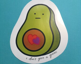 Avocado Sticker / Avocado Die Cut Computer or Laptop Stickers / Avocado Sticker for Bullet Journal and Planner