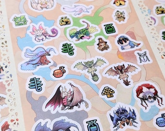 Monster Hunter Sticker Sheet (4x6, PVC)